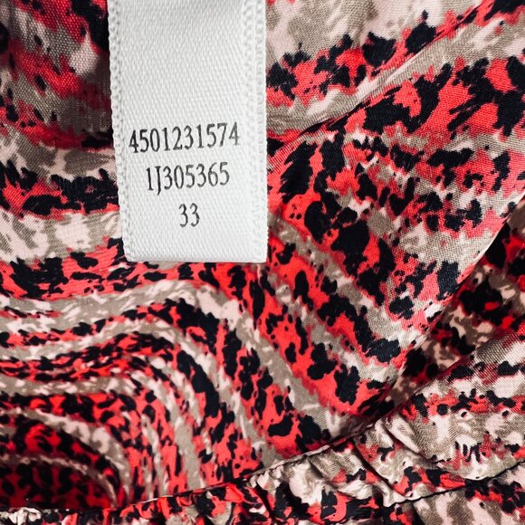 Chicos Womens Top 2 Large Red Tan Sleeveless Pullover Shirt Lightweight Comfy - Picture 7 of 9